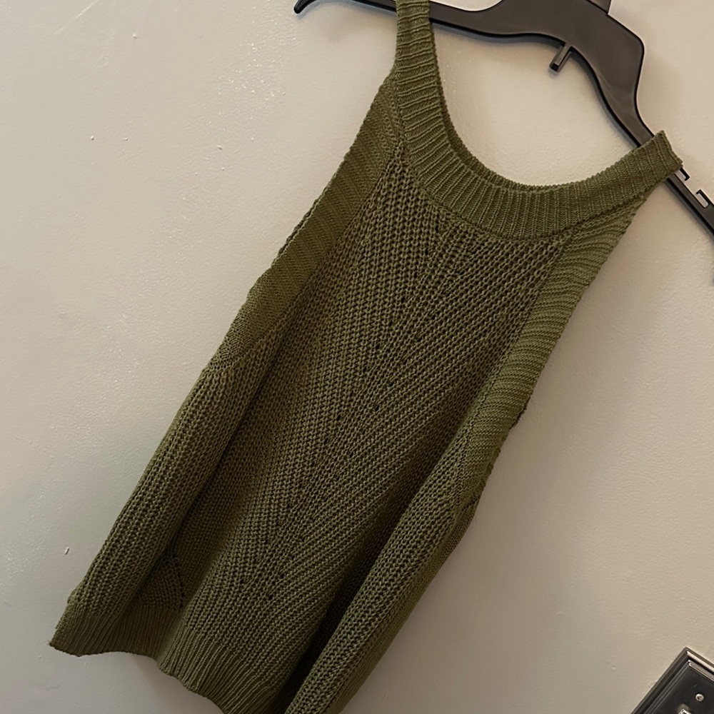 Nine West Olive Green Knit Tank Top